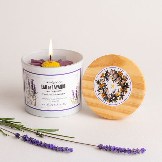 LAVANDER & CHAMOMILE Candle - Lavender & Chamomile Fragrance